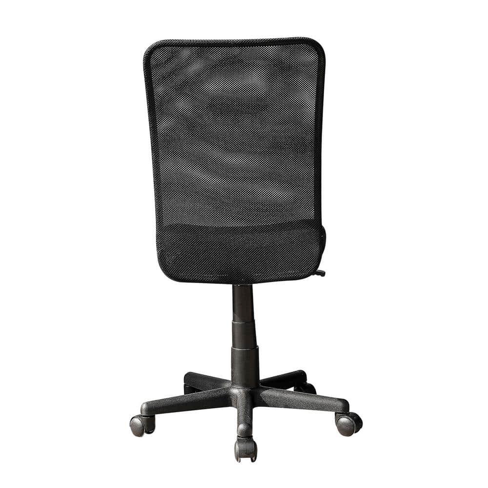 Mesh Task Office Chair Black - Techni Mobili: Pneumatic Height Adjustment, 5-Star Base, Armless