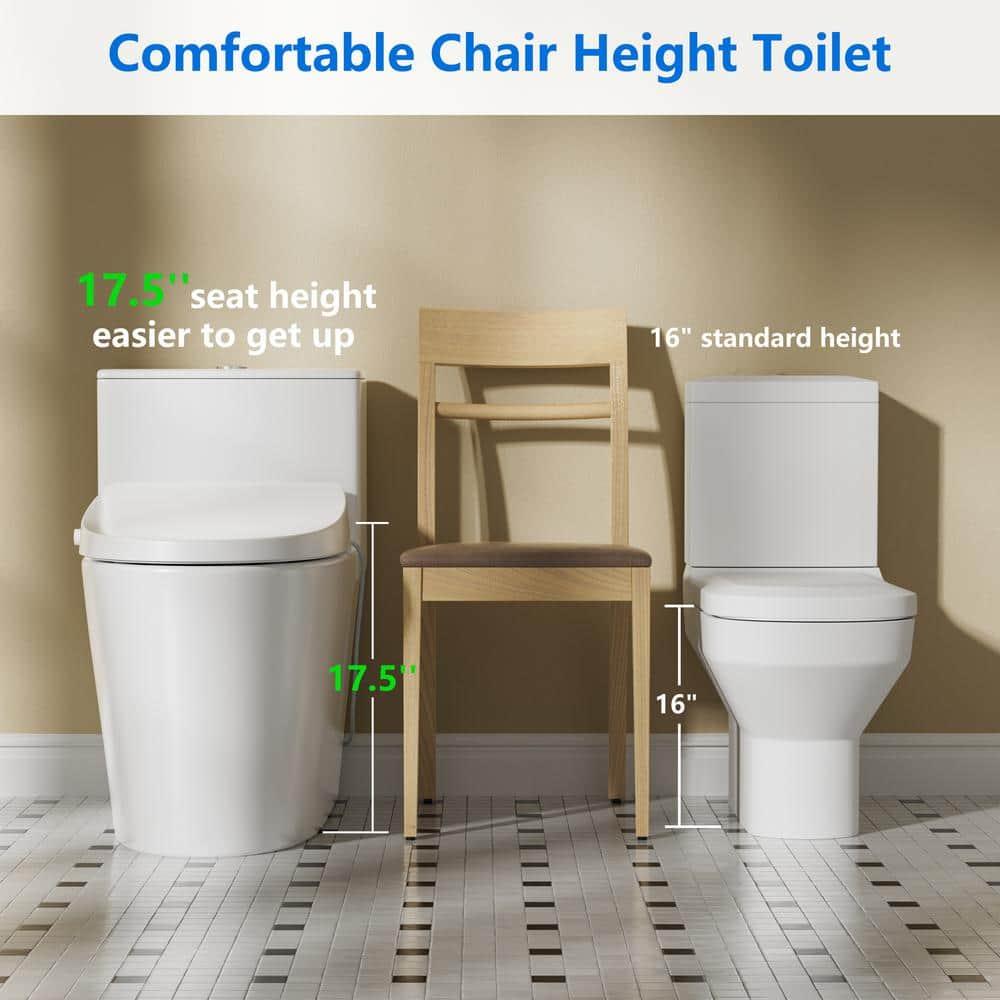 Casta Diva CD-Y020 Bidet Toilet Combo, Heated Seat, Warm Dryer, 1.0/1.6 GPF Power Dual Flush and MAP 1000g
