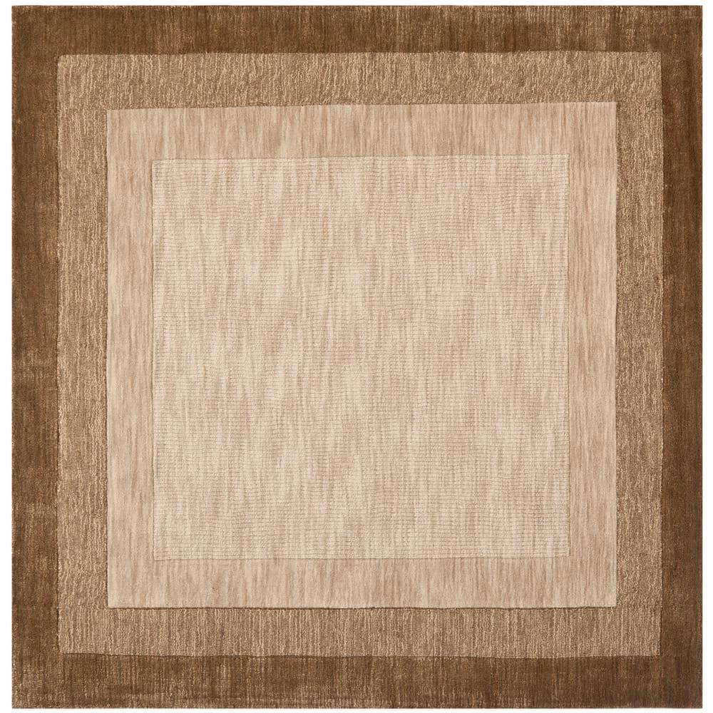 Impressions IM821 Hand Loomed Area Rug - Beige/Brown - 6'x6' - Safavieh
