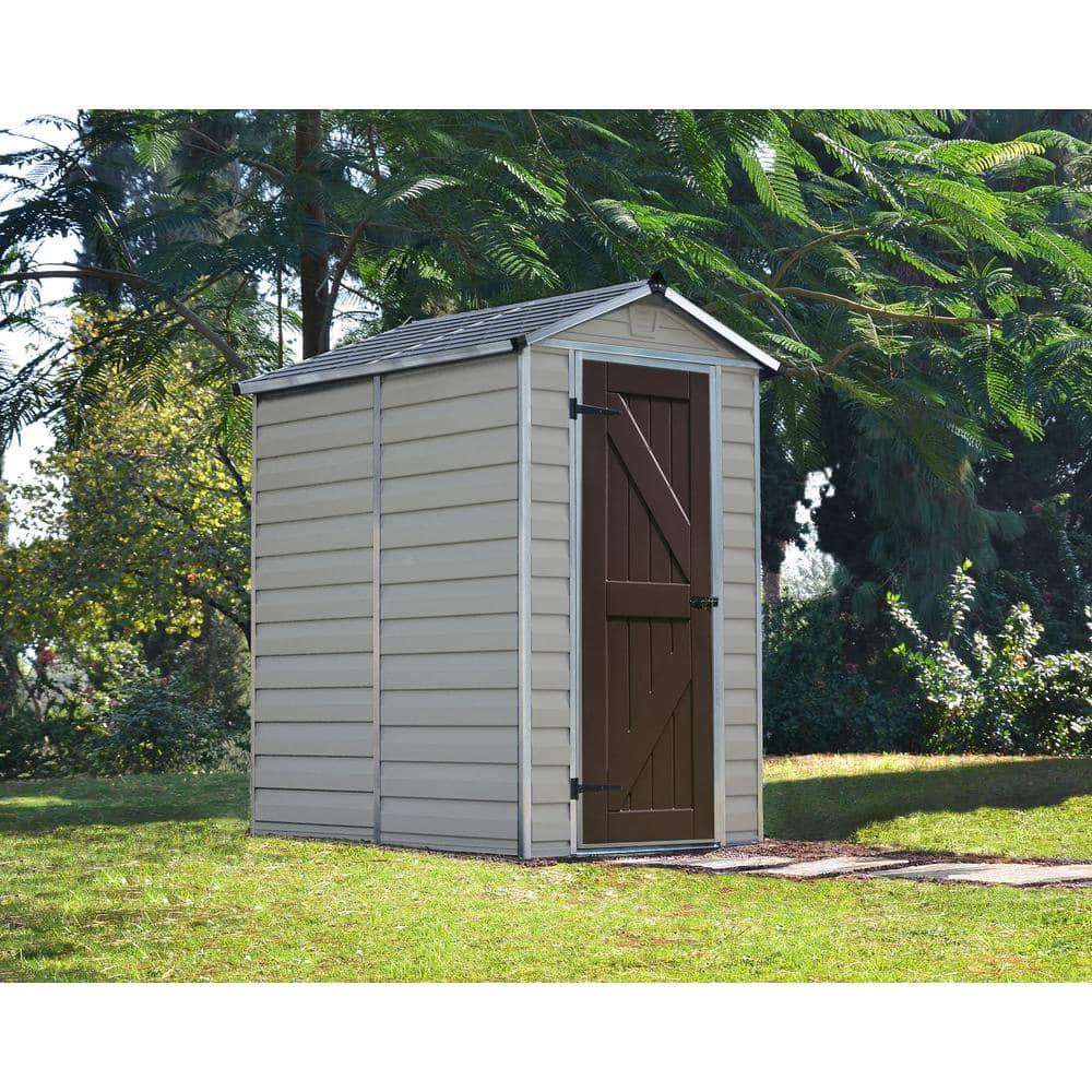 Canopia Palram - Canopia SkyLight 4 ft W x 6 ft D Polycarbonate Shed - Tan