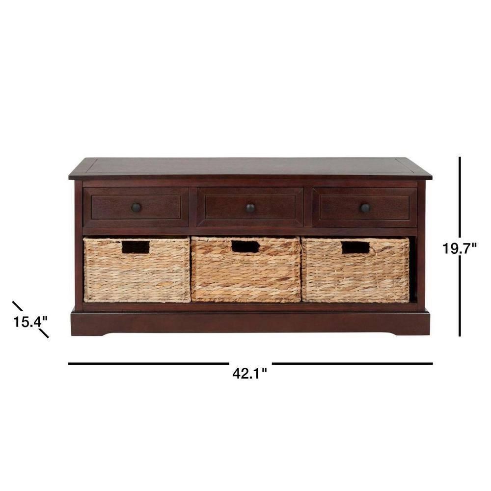 Adayla Solid Wood Drawers Storage Bench