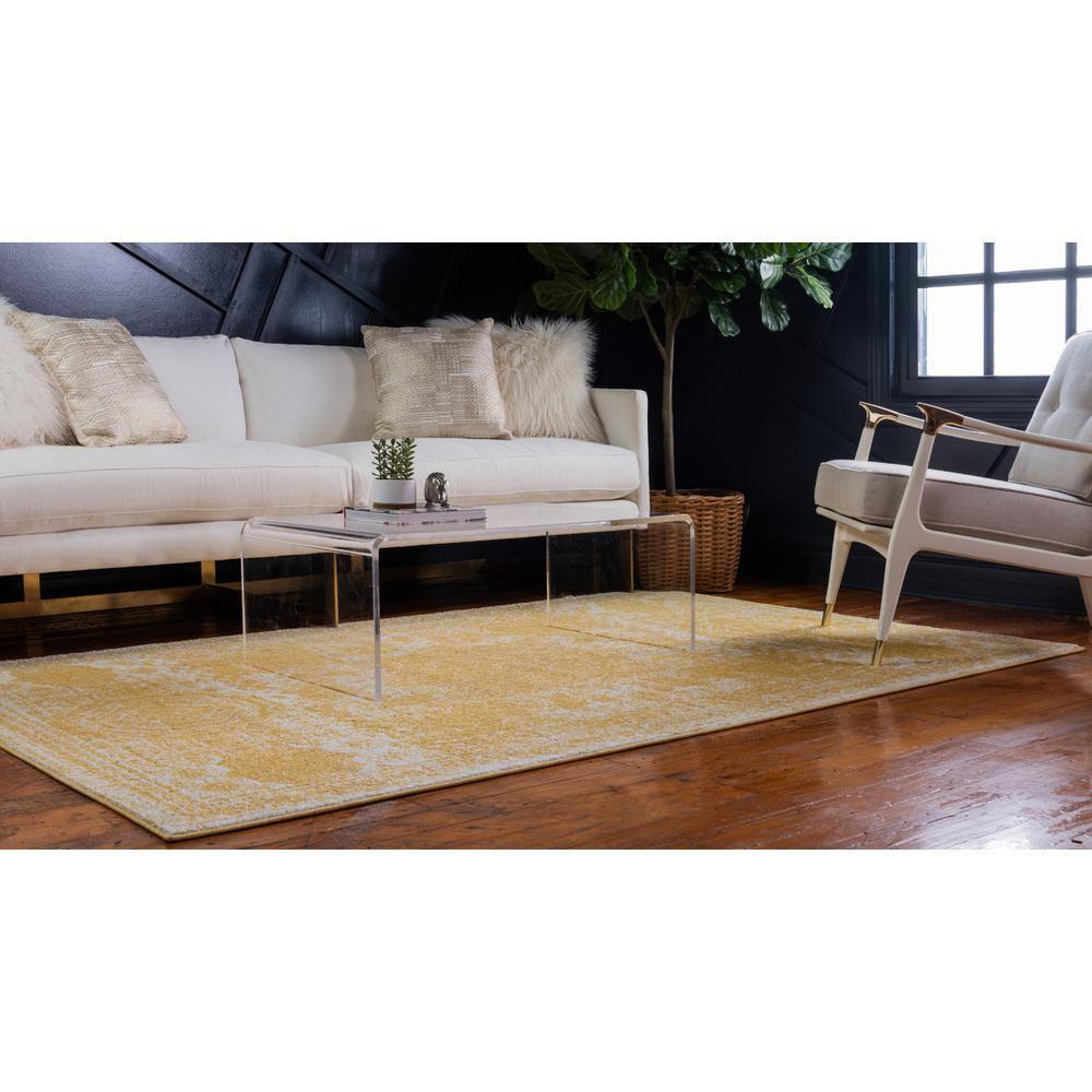 Bromley Wells Yellow 5 ft. x 8 ft. Area Rug