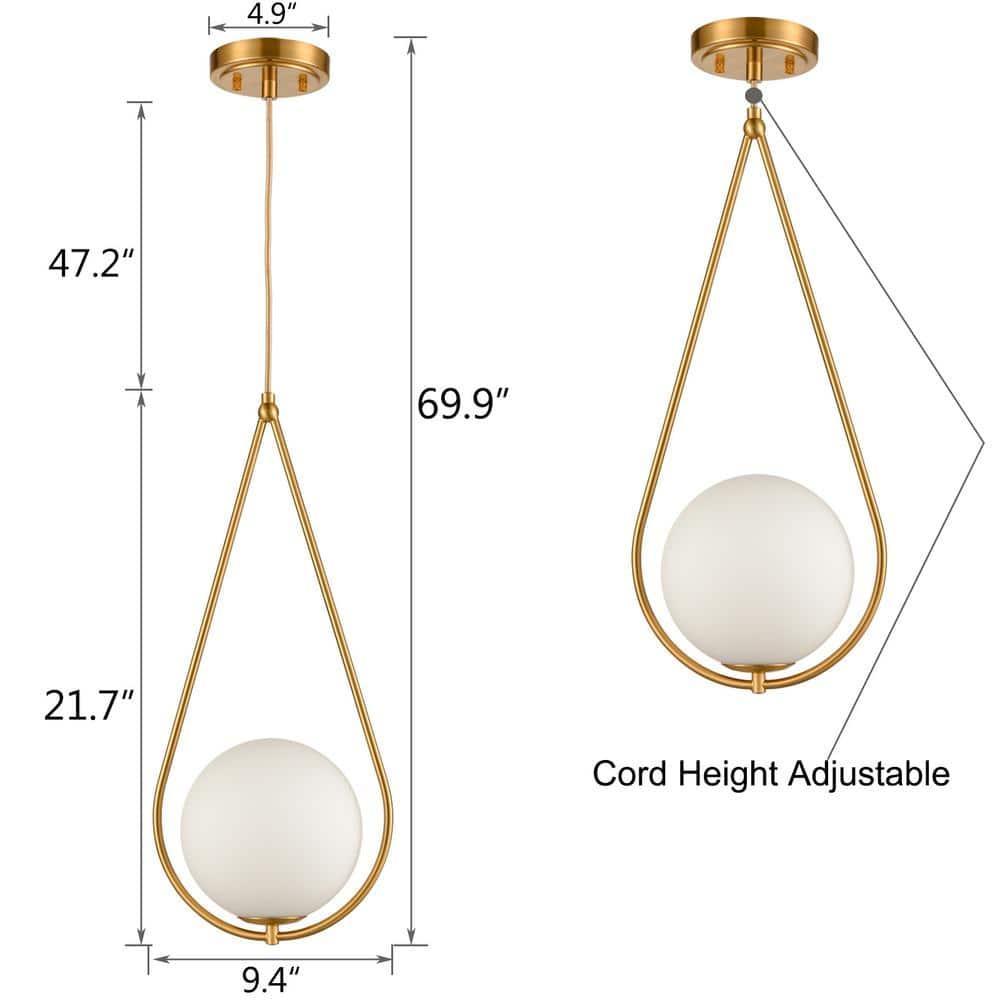 Galassia Pendant Light by AERIN - Burnished Brass / 9.5"W