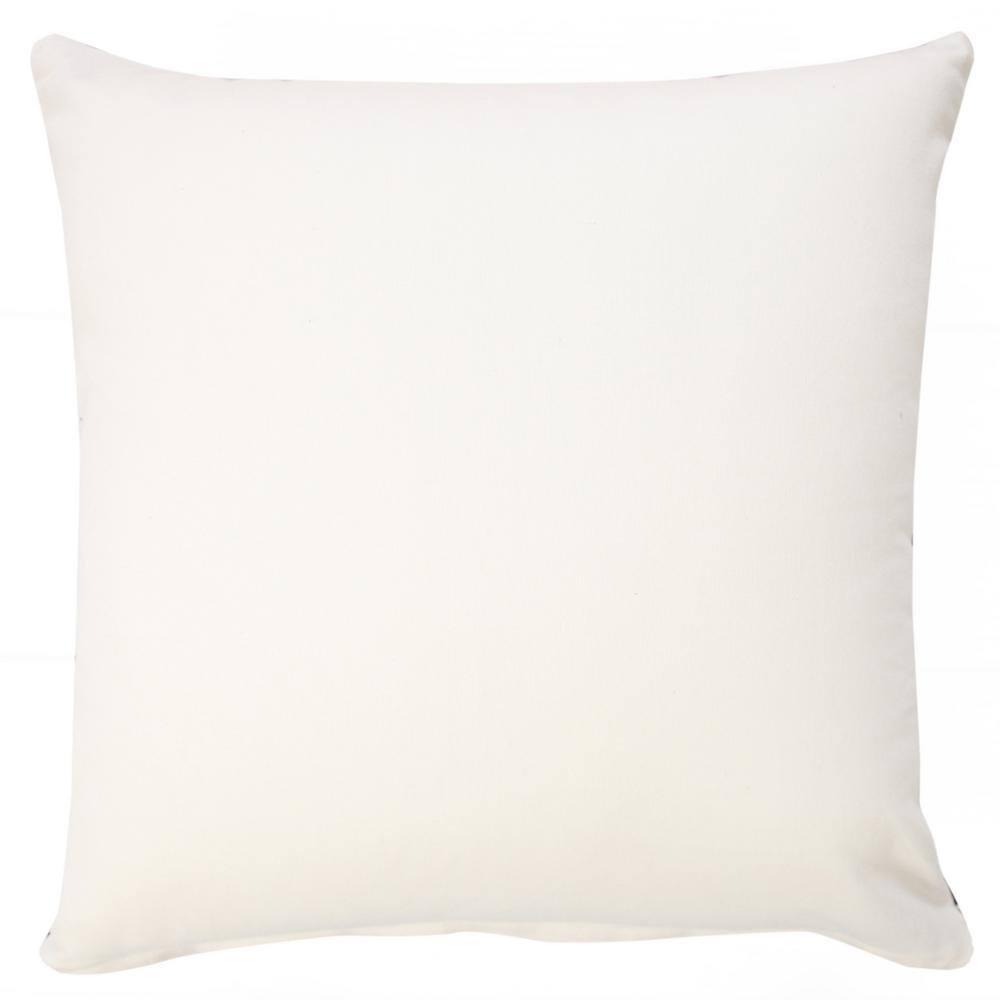 Ox Bay 20" x 20" Traditional, Bohemian, Vintage, Cottage Black, White, Multi-color Floral Cotton Throw Pillow , Zip Closure