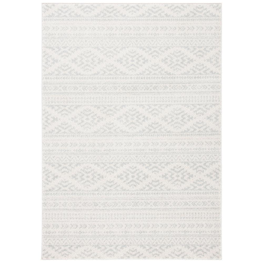 Tulum TUL272 Power Loomed Area Rug - Ivory/Light Grey - 8'x10' - Safavieh.