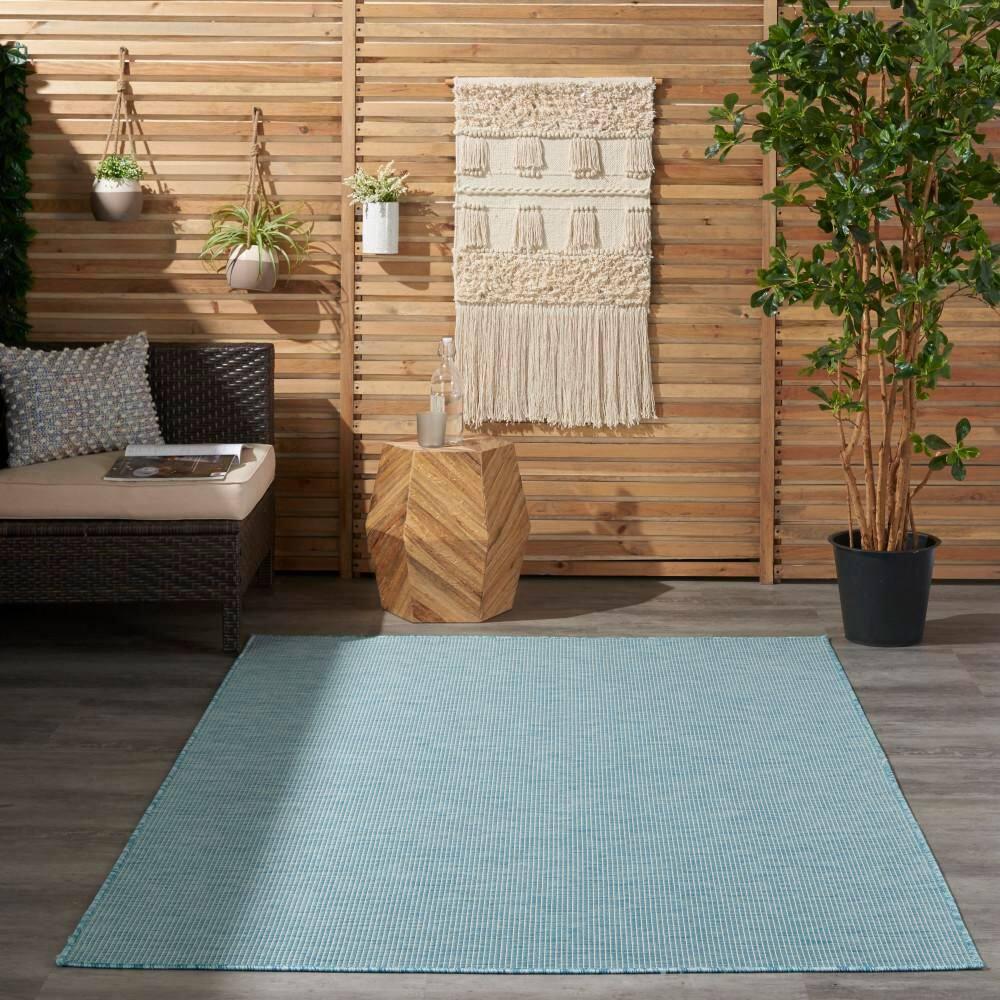 Nourison Positano POS01 Indoor/outdoor Area Rug - Aqua 5' x 7'