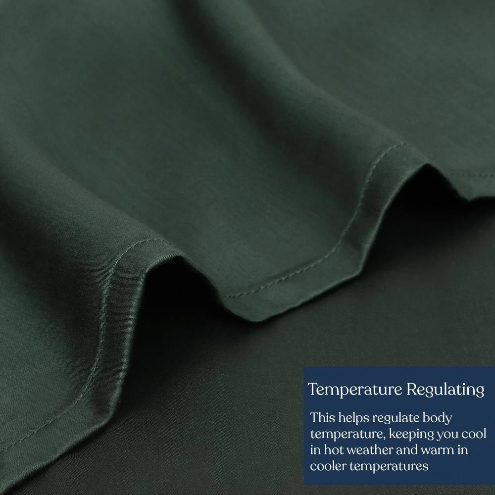 Delara 100% Eucalyptus Lyocell Tencel Duvet Cover Set, 8 Internal Ties, Naturally Cooling, Super Soft Silky, Moisture-Wicking, Smooth & Breathable