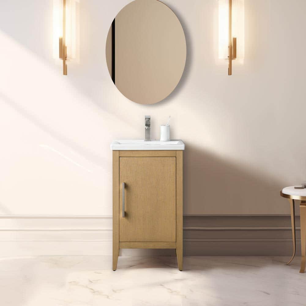 20'' Single Bathroom Vanity with Ceramic Top