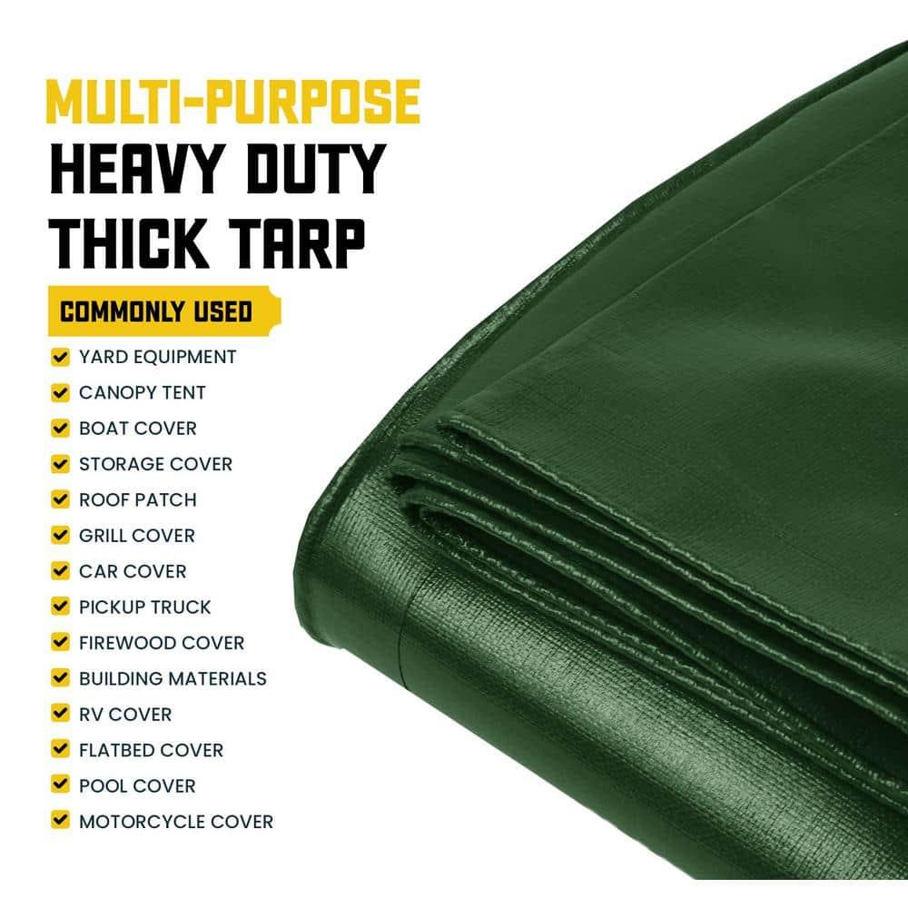 Core Tarps 5 Mil Heavy Duty Polyethylene Tarp, Waterproof, UV Resistant