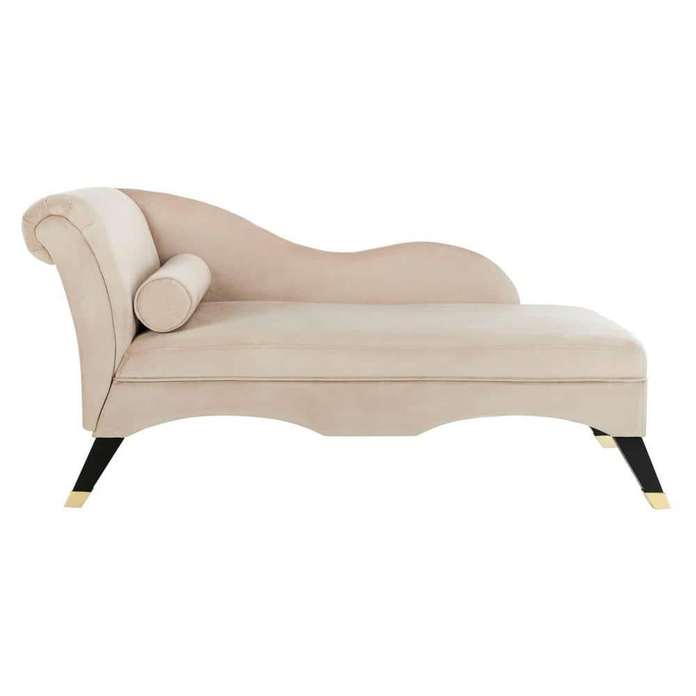 Caiden Chaise - FOX6284 - Tan/Black - Safavieh
