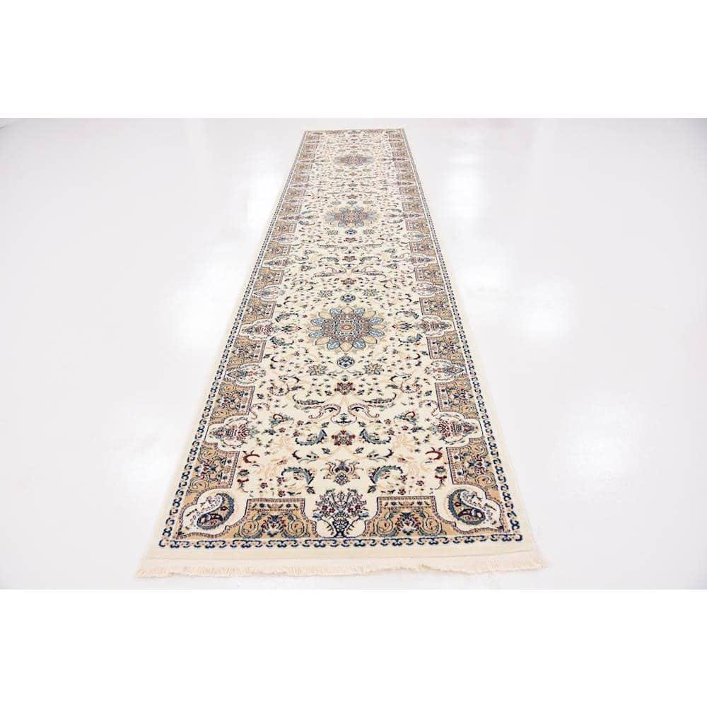 Unique Loom Narenj Collection Area Rug - Newcastle (3' x 13' 1" Runner Ivory/Beige)