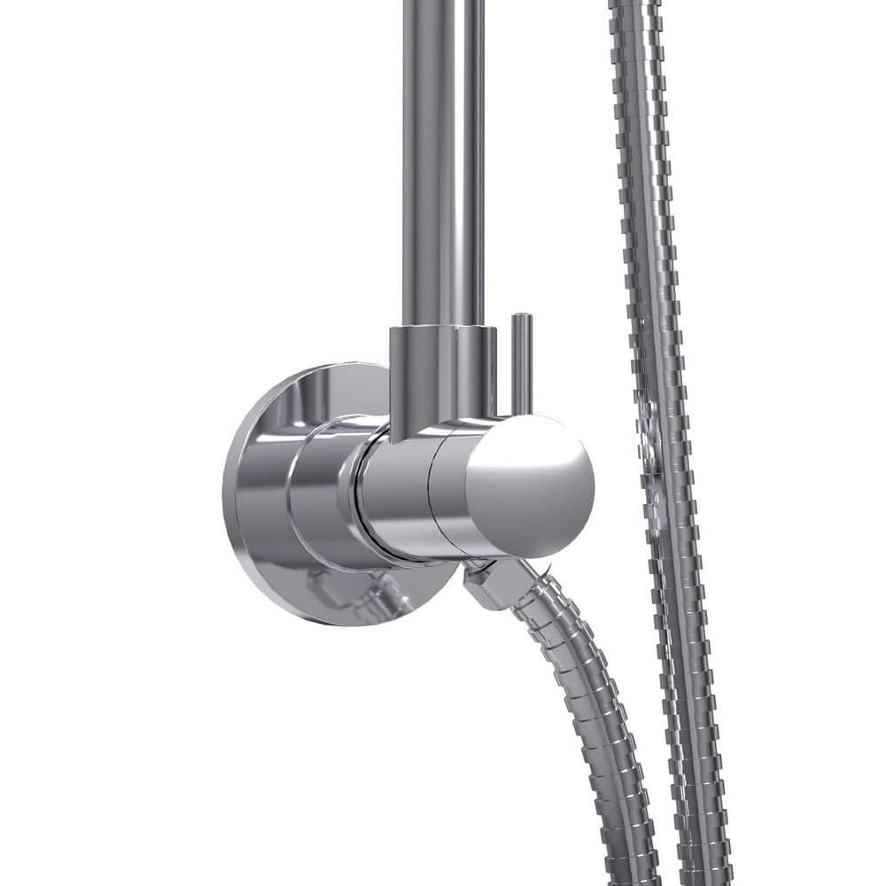 SeaBreeze II 8-in Rain Showerhead Shower System with Multi-function Handshower Adjustable Slide Bar and Mixing Valve 1.8 GPM