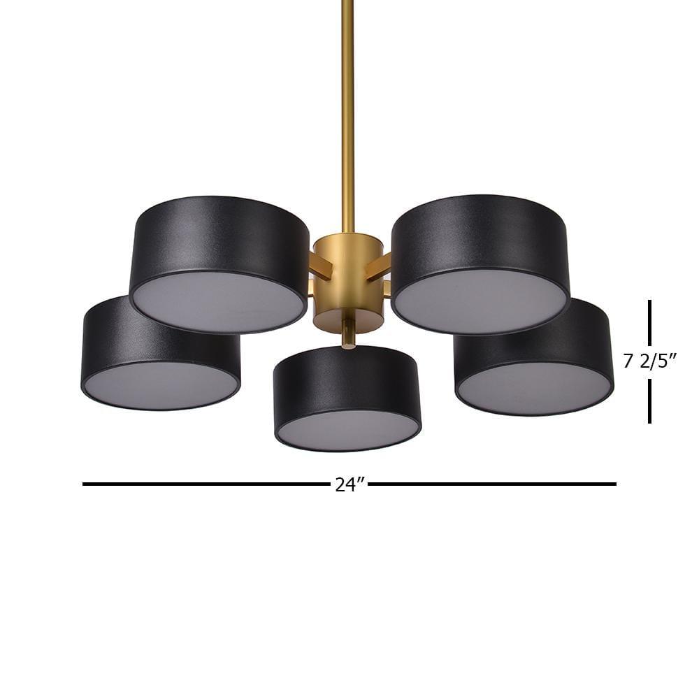 Bethel International LED Flush Mount Gold Metal