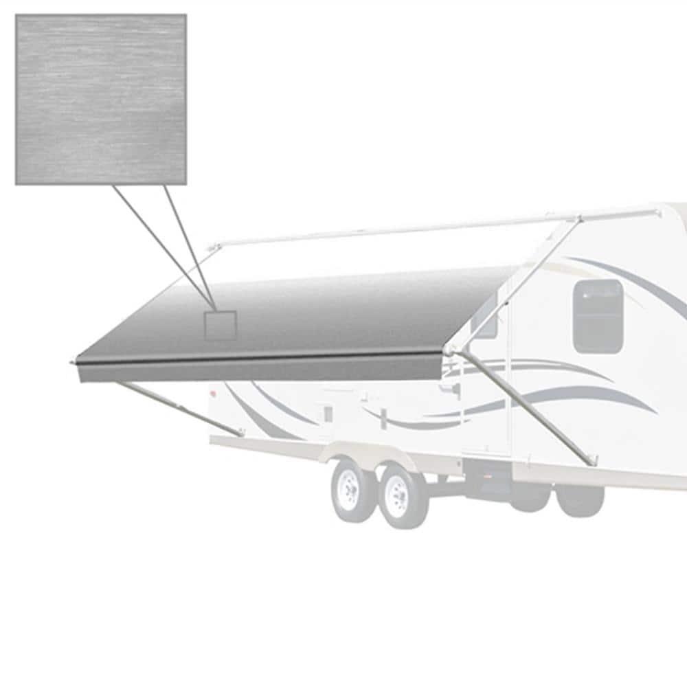 ALEKO Retractable RV Awning 16 X 8 ft Camping Waterproof Vinyl Canopy Gray