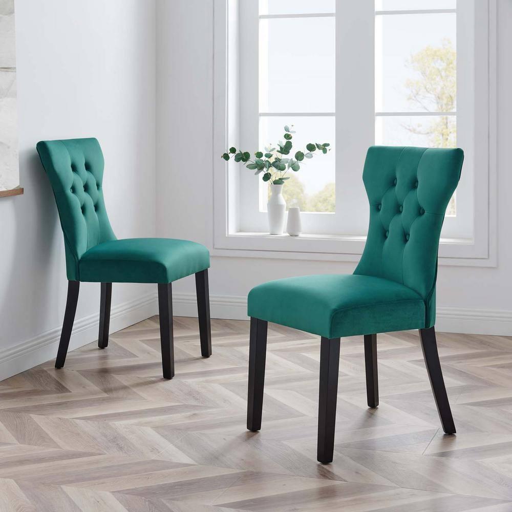 Modway Modway Silhouette Performance Velvet Dining Chairs