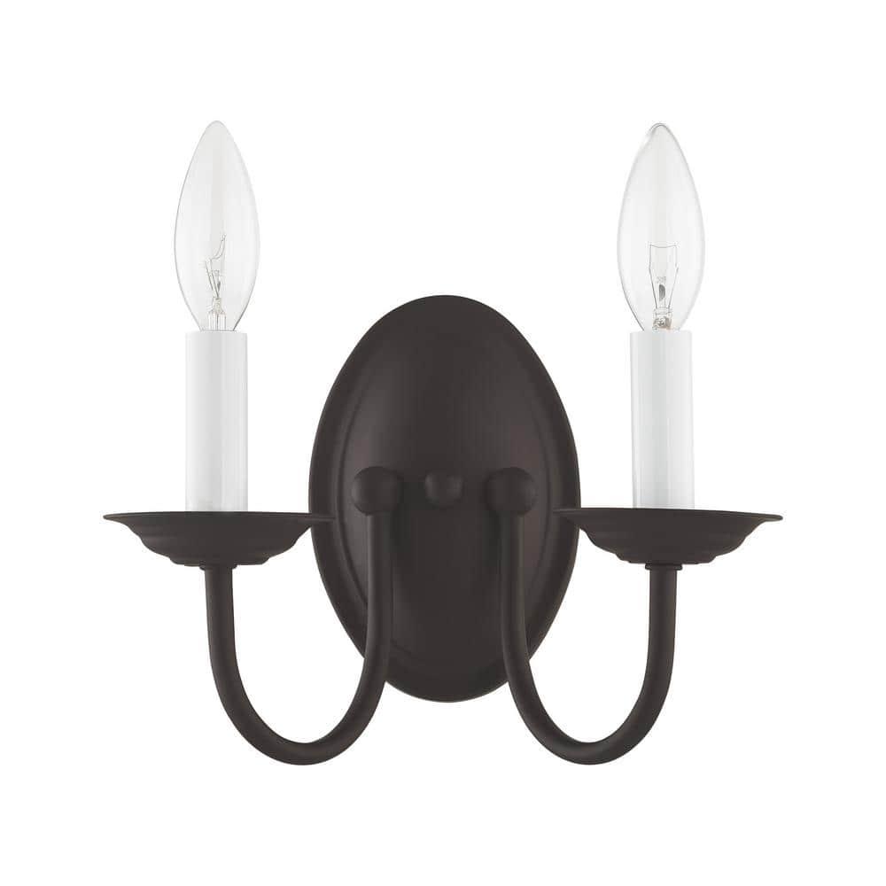 Livex Lighting Home Basics 2 - Light Wall Light in  Bronze