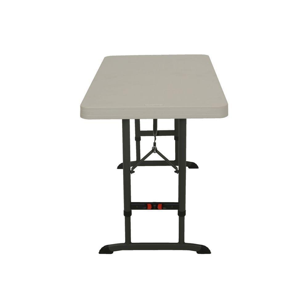 Lifetime 4 Foot Rectangle Folding Table Indoor/Outdoor Commercial Grade, Almond (80387)