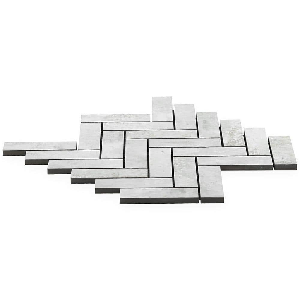 Mantis 10.03 in. x 10.62 in. Herringbone Matte Porcelain Floor & Wall Mosaic Tile (0.75 Sq.Ft./Each)