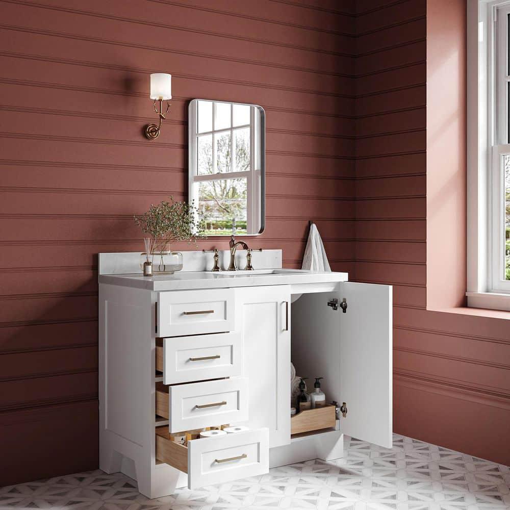 Ariel Q042srcqrvo Taylor 42" Free Standing Single Basin Vanity Set - White