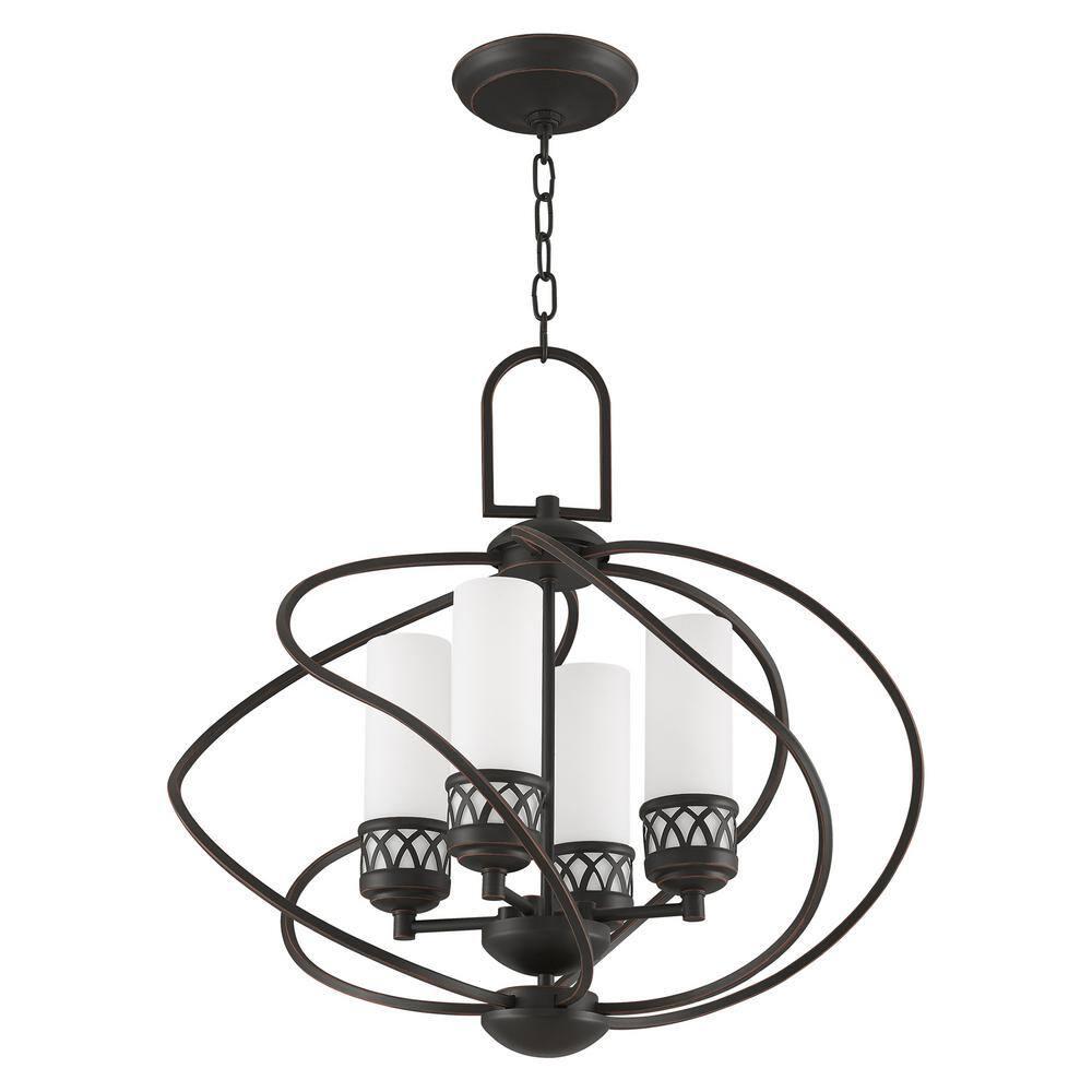 Livex Lighting Westfield 4 - Light Chandelier in Olde Bronze