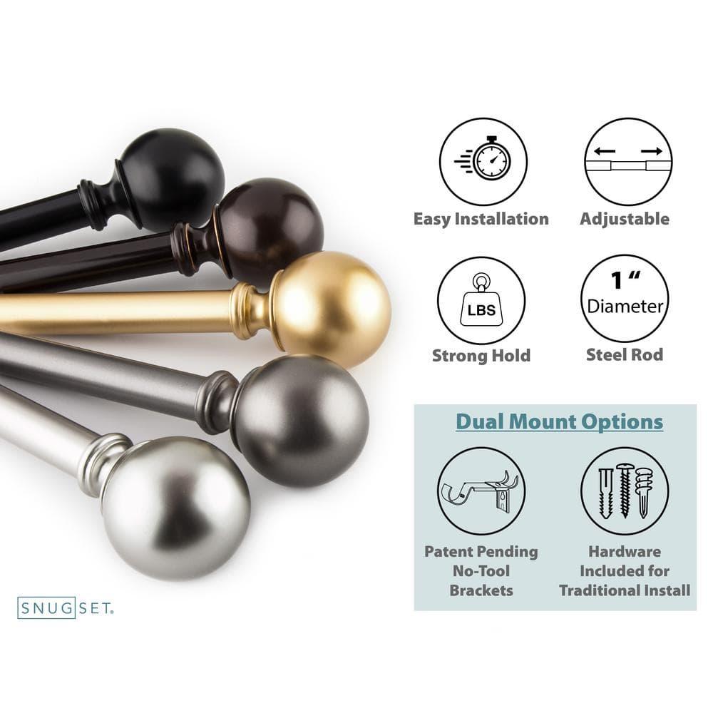 Adjustable 1" Single Curtain Rod