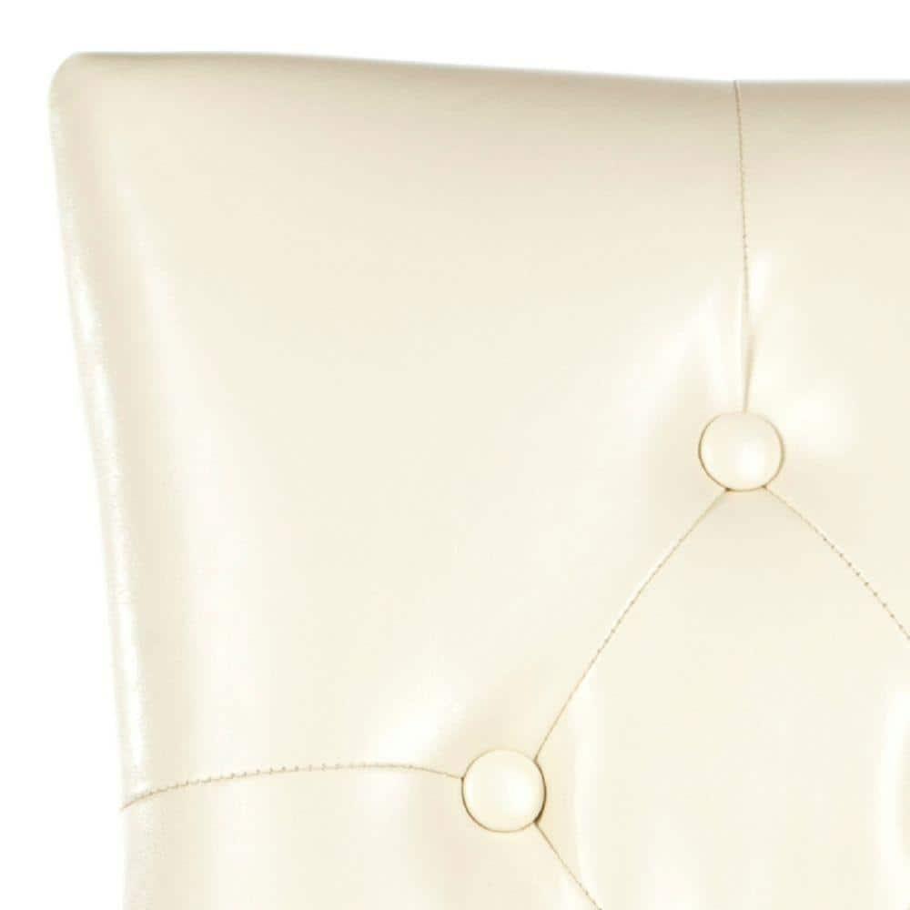 Abby 19''H Tufted Side Chairs (Set of 2)- Flat Cream - Safavieh