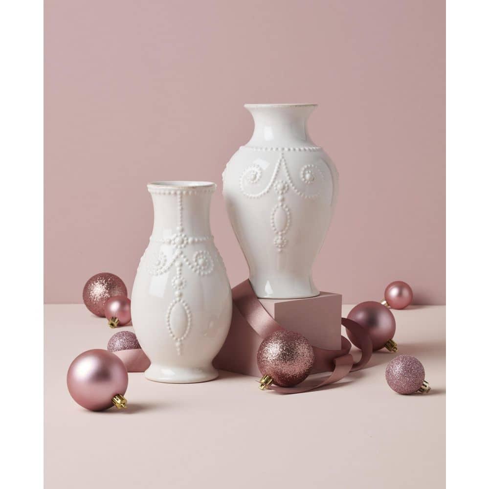 Lenox French Perle Giftware White 8" Fluted Vase