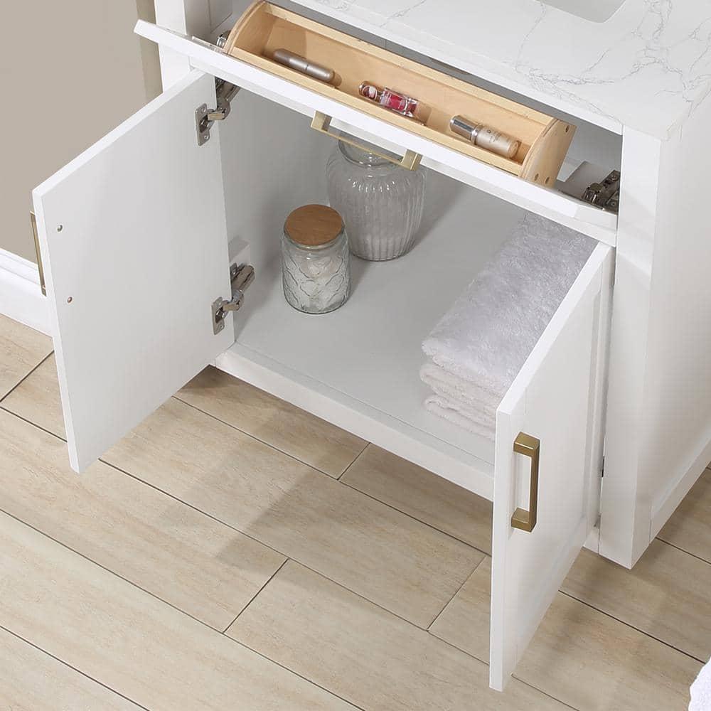 Altair 30" Single Bathroom Vanity in White without Mirror