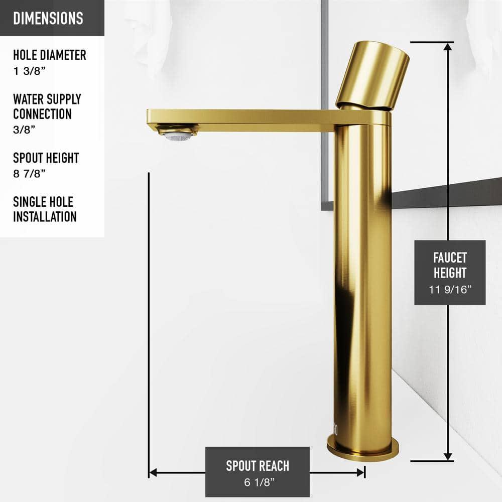 Gotham 12" H Single Handle Vessel Sink Bathroom Faucet