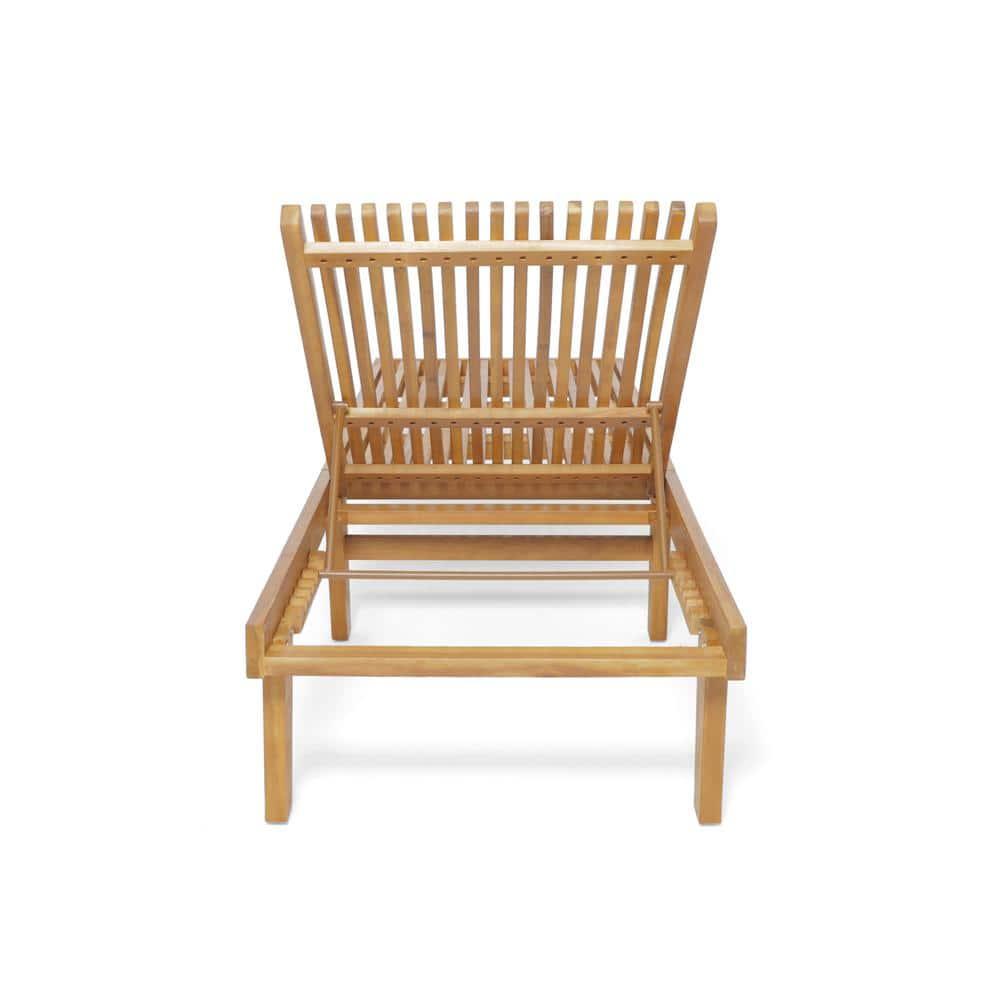 Christopher Knight Home Nadine Outdoor Adjustable Wood Chaise Lounge by  Teak