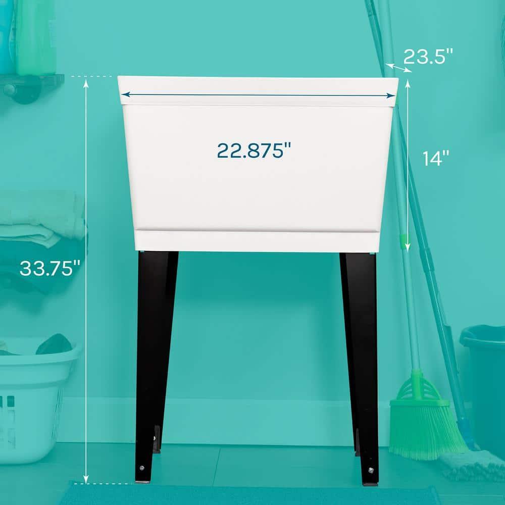 23.5'' L x 23.5'' W Free Standing Laundry Sink