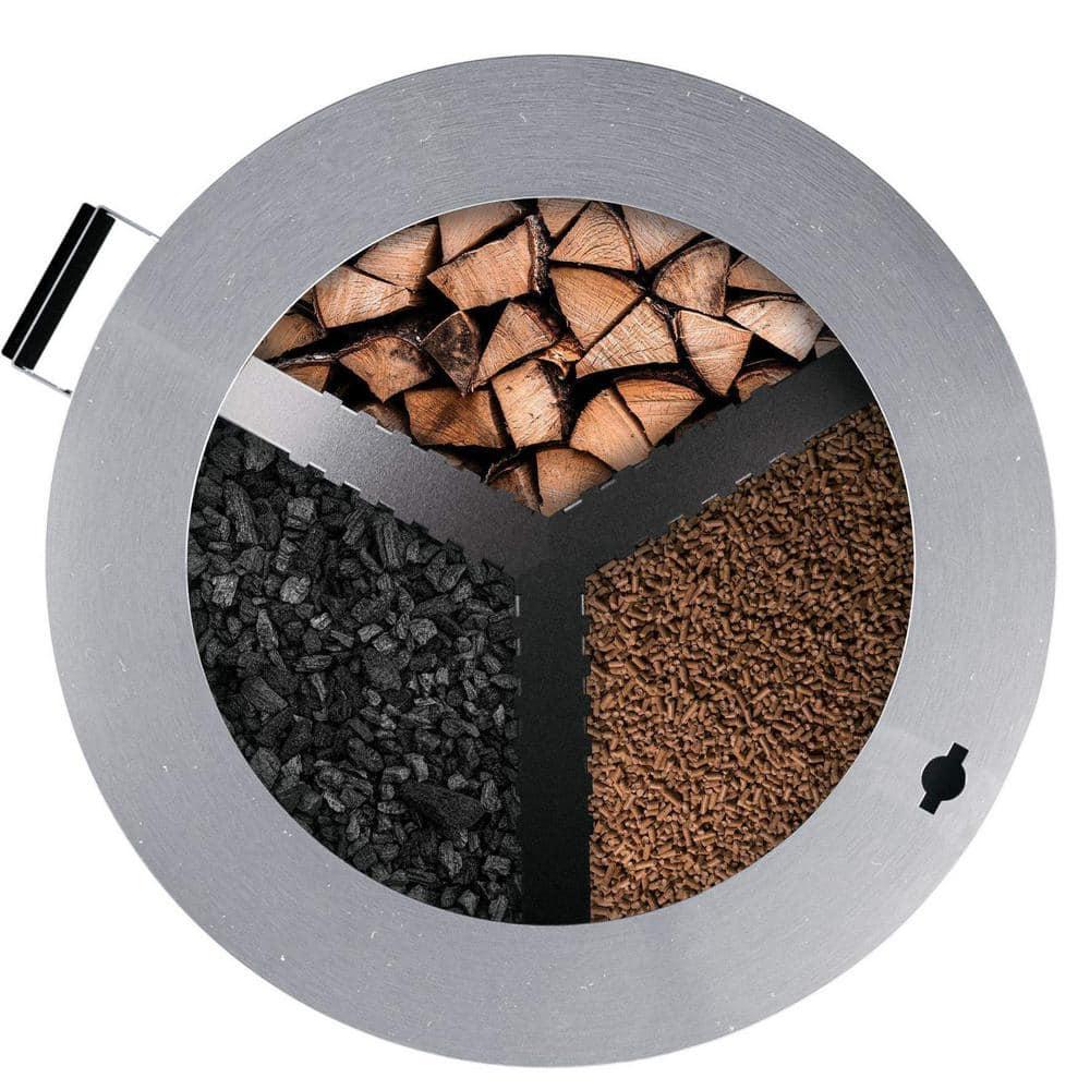 Breeo Multi-Fuel Stainless Steel Fire Pit Portable wih Smokeless Weather Resistant
