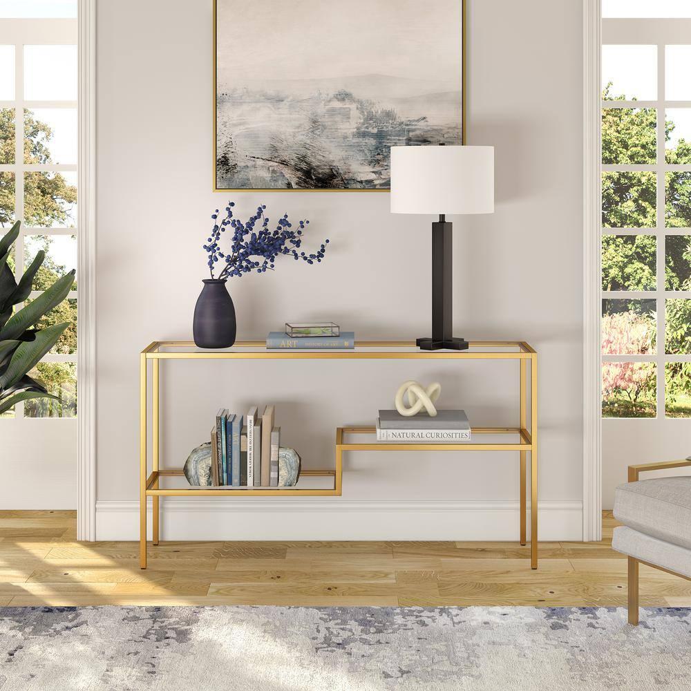Lovett Glass Top Console Table