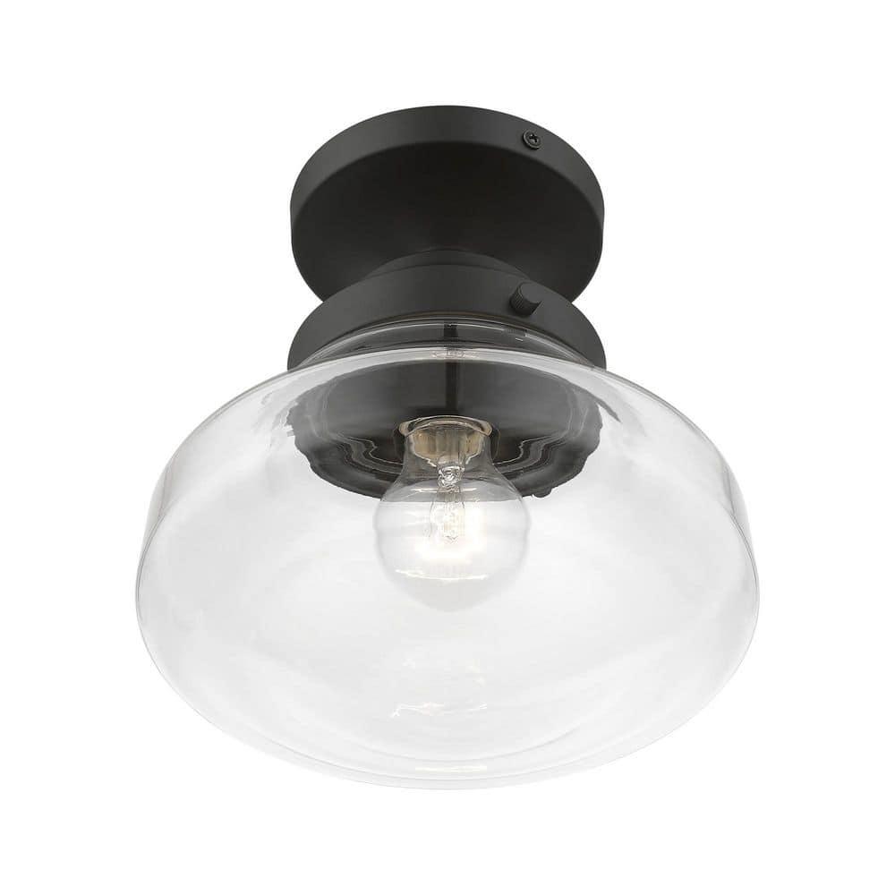 Livex Lighting Avondale 1 - Light Semi-Flush Mount in  Black