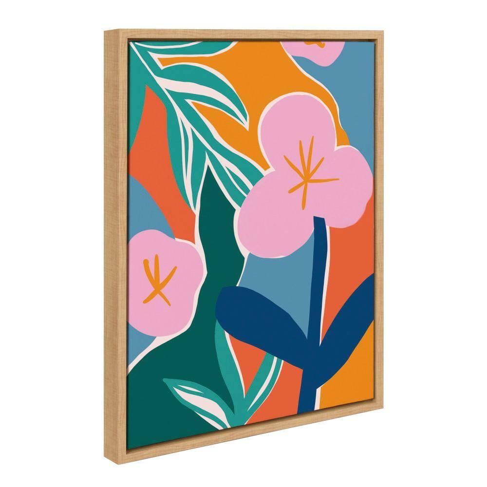 18" x 24" Sylvie Oaxaca Garden Framed Canvas by Kate Aurelia Holloway Natural - Kate & Laurel All Things Decor