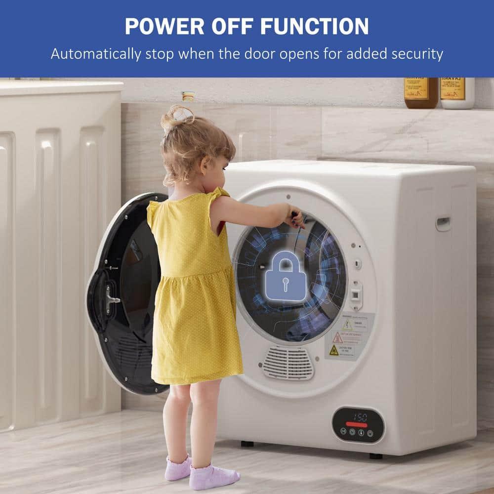 HomCom 1.5 Cubic Feet Vented Electric Stackable Dryer