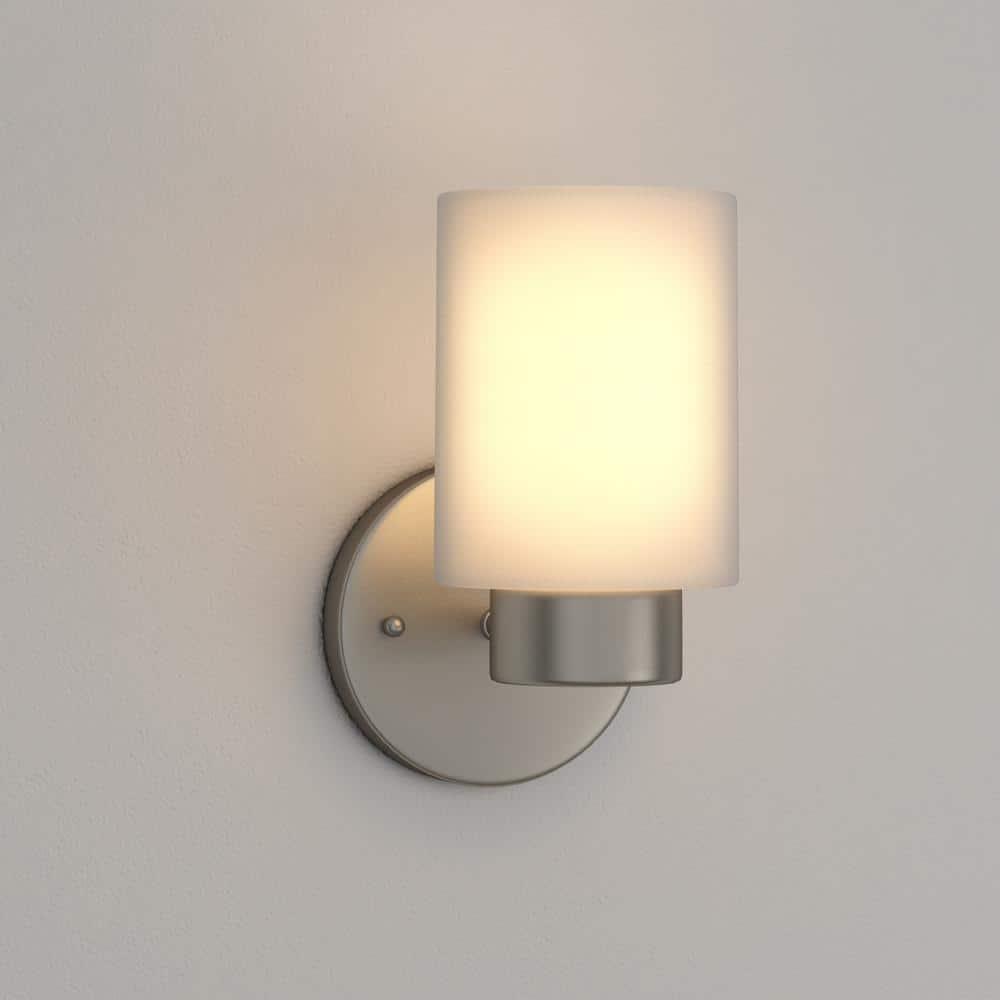 Westinghouse Sylvestre 1-Light Brushed Nickel Gray Wall Sconce