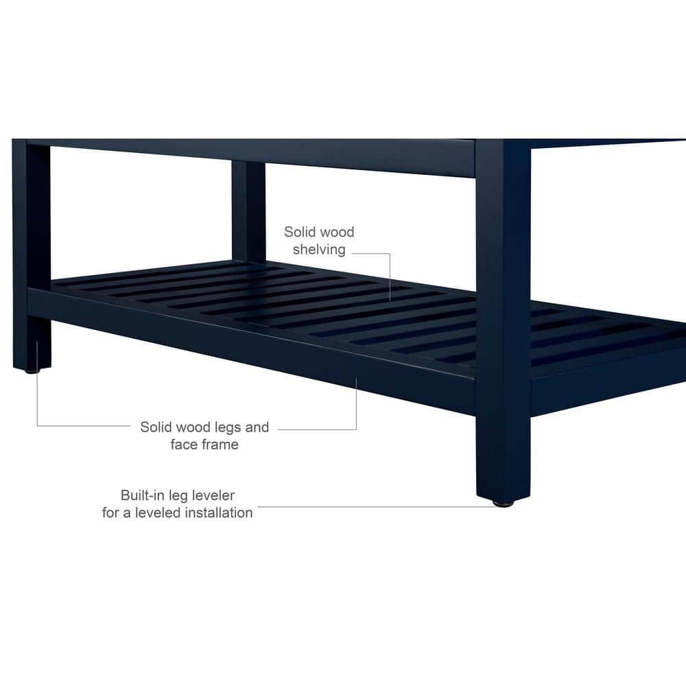 Ancerre Designs Elizabeth 48" Wood Bathroom Vanity Set in Heritage Blue