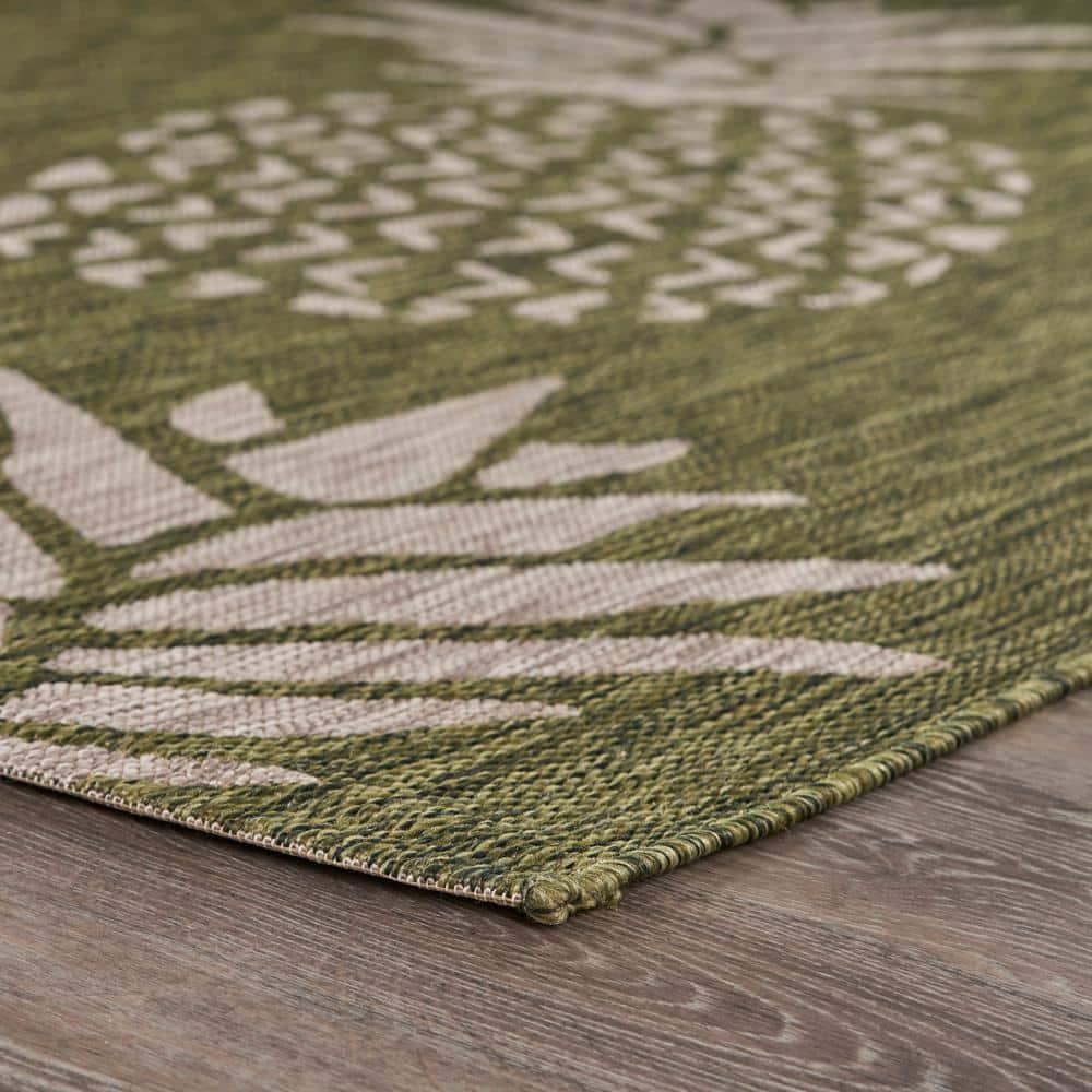 5â€™ x 7â€™ Green Pineapple Indoor Outdoor Area Rug