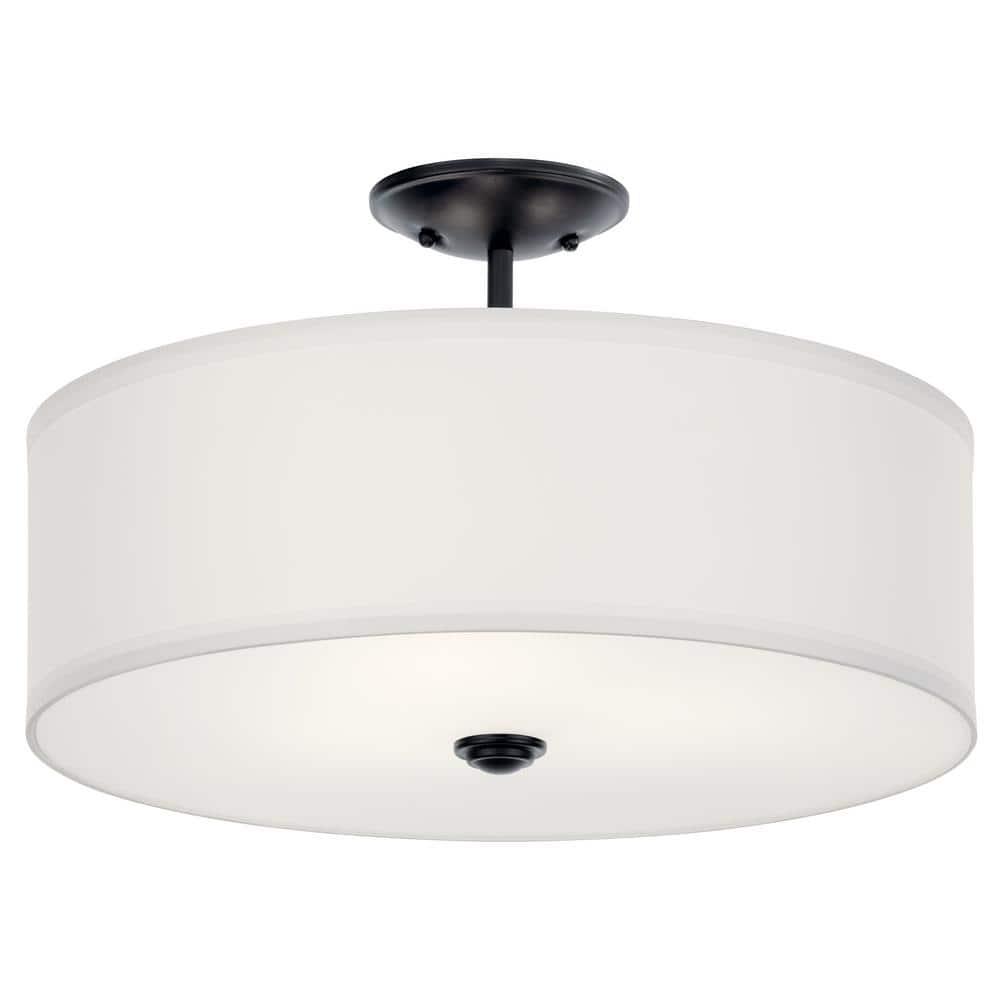 Kichler Lighting Shailene 3 - Light Semi-Flush Mount in  Black