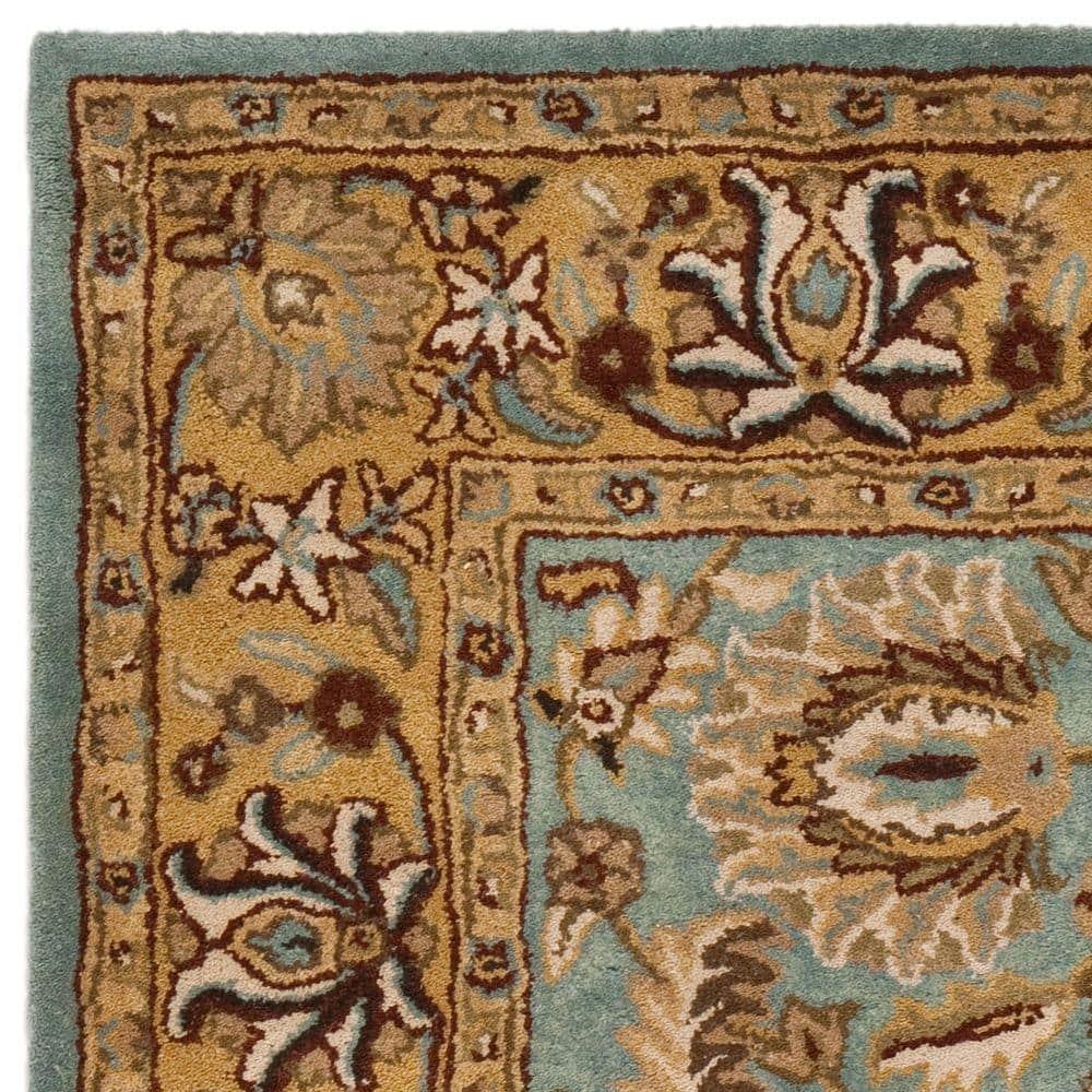 SAFAVIEH Heritage Dexter Traditional Wool Area Rug, Blue/Gold, 9' x 12'