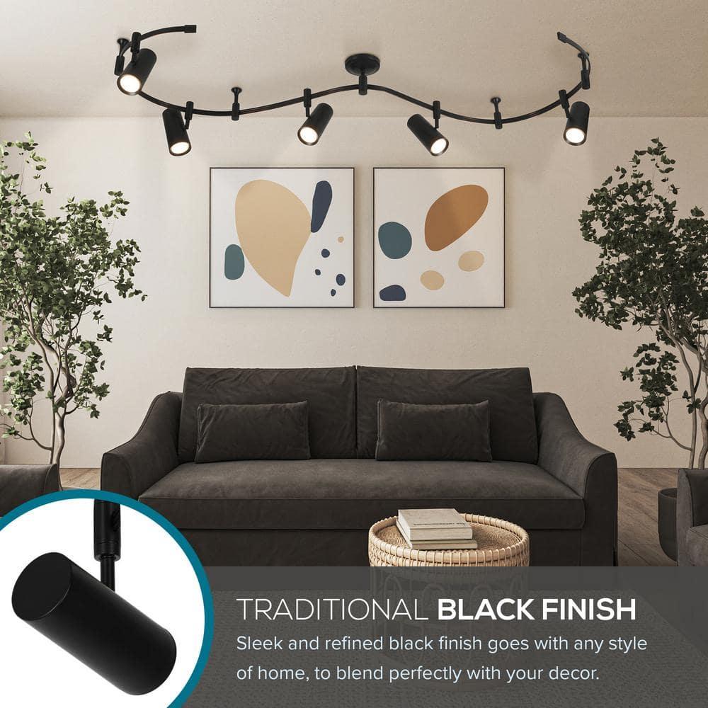 Ellipse 5-Light LED Flex Track - Black