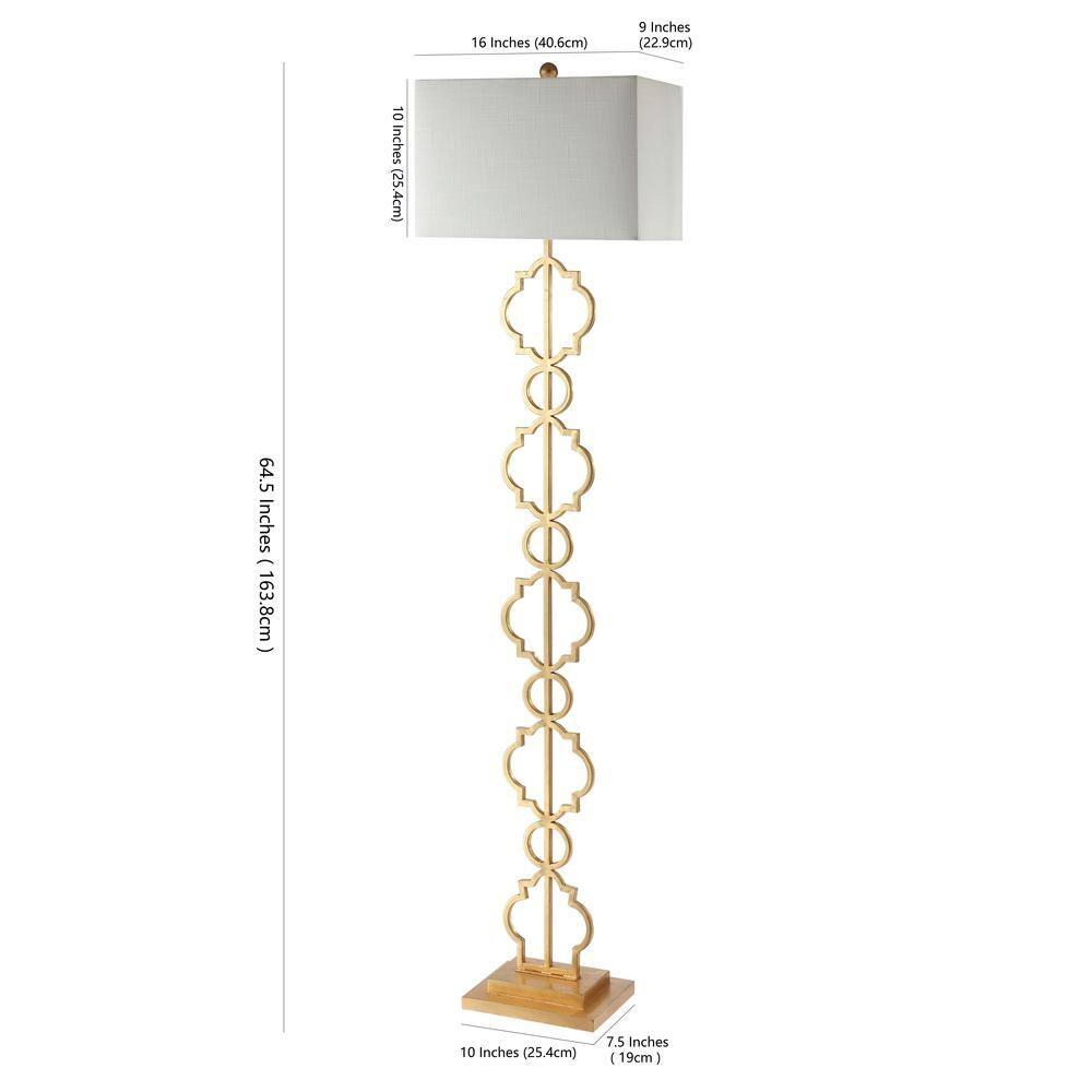 Jonathan Y Selina Iron Ogee Trellis Modern Led Floor Lamp