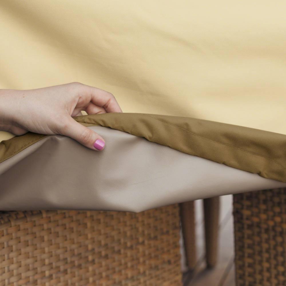 Classic Accessories 38" x 40" x 31" Beige and Brown Rectangle Patio Chaise Lounge Cover (2 Pack)