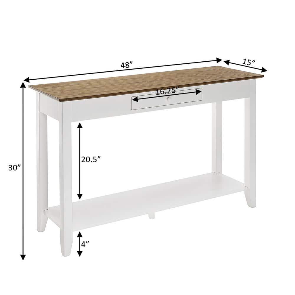 Convenience Concepts American Heritage 1 Drawer Console Table with Shelf