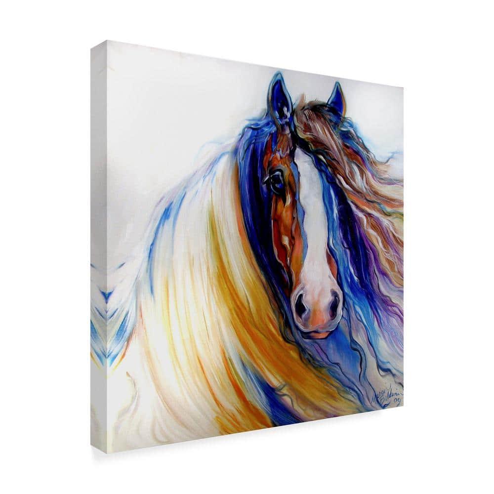 Trademark Fine Art -Marcia Baldwin 'Gypsy Vanner Rouge' Canvas Art - 14''x14''