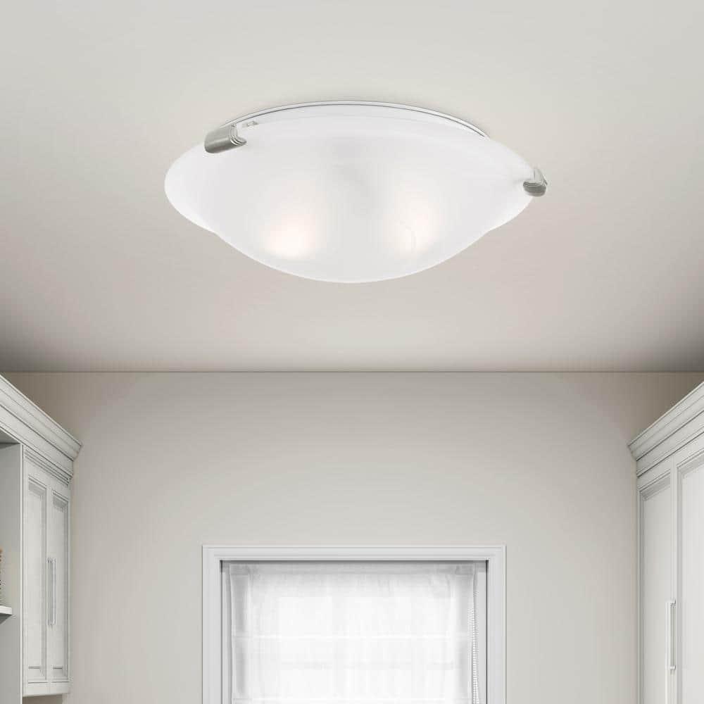 Livex Lighting Oasis 2 - Light Flush Mount in  Brushed Nickel