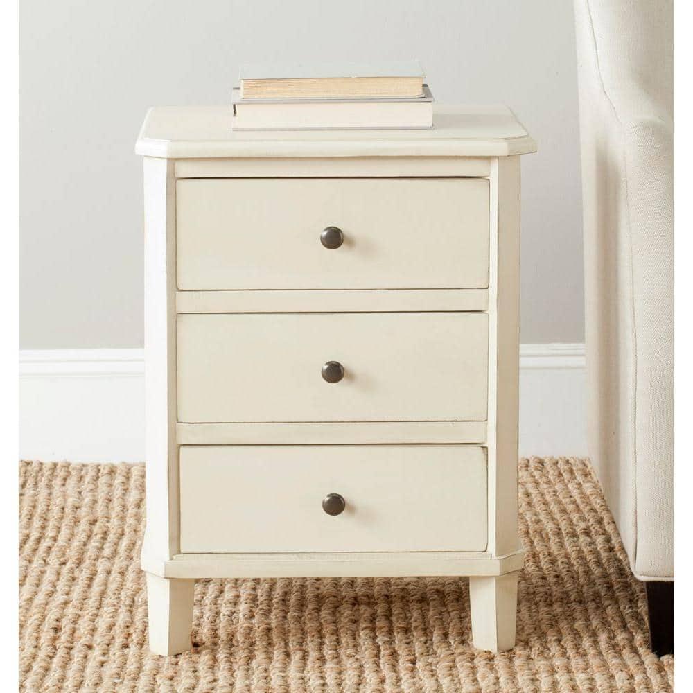 Joe Nightstand with Storage Drawers - Barley - Safavieh.