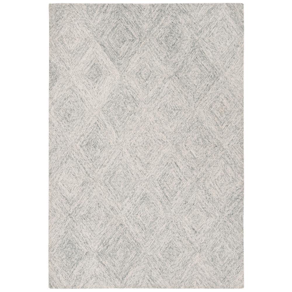 Abstract ABT767 Hand Tufted Area Rug - Silver - 6' X 9' - Safavieh.