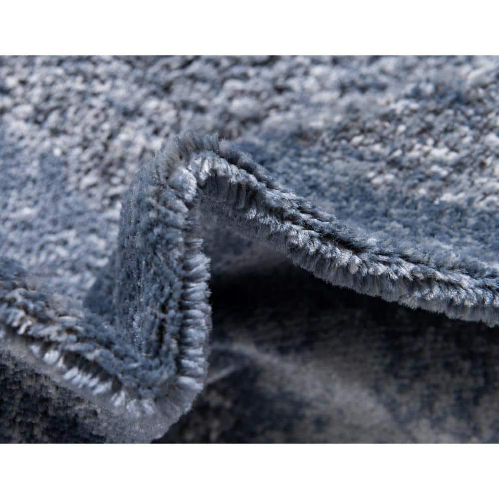 Unique Loom Portland Collection Area Rug - Woodburn (6' 1" x 9' Rectangle Blue/Ivory)